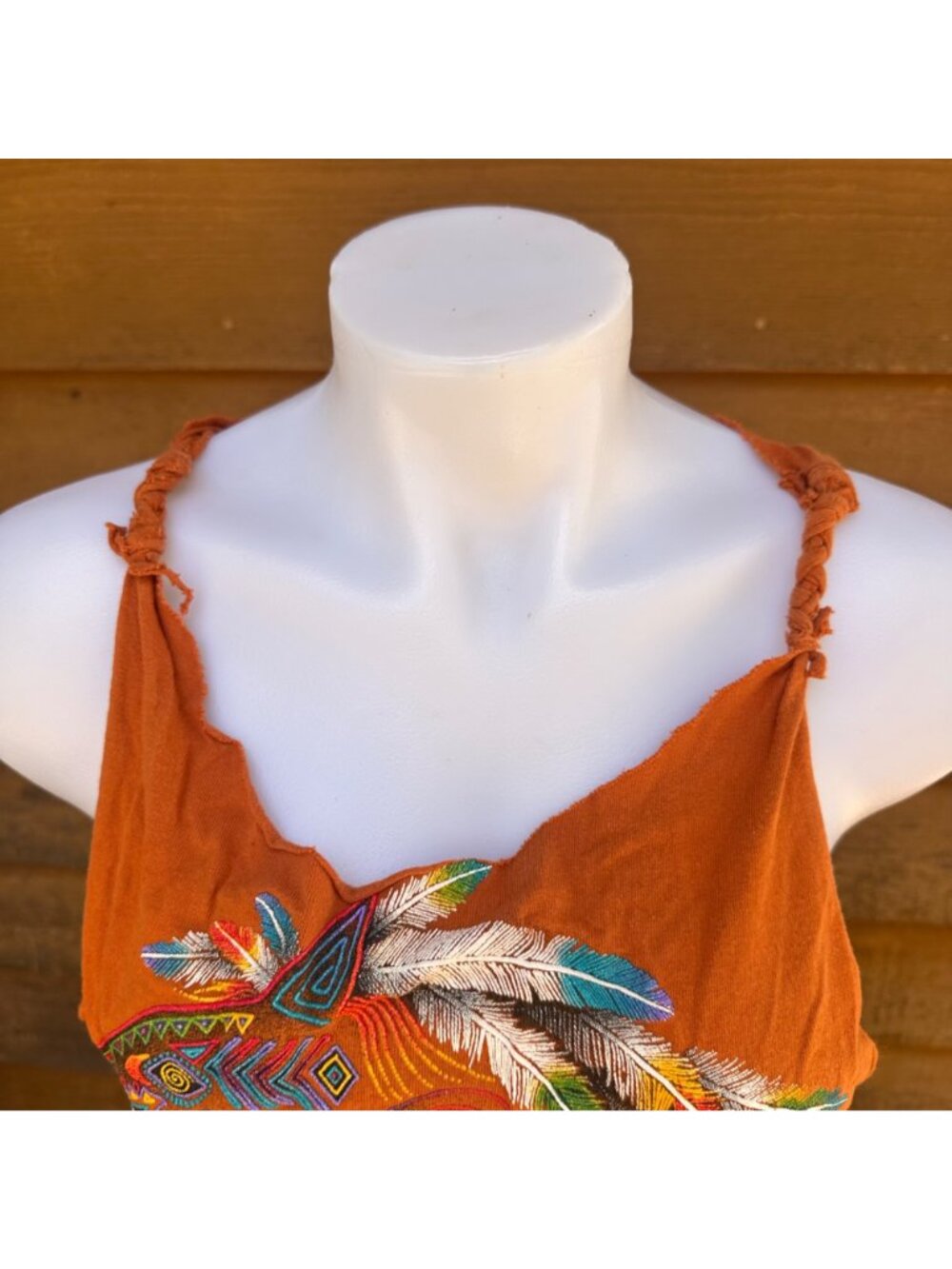 Vintage Arizona Graphic Tank Top With Braided Back In Orange - Picture 4 of 8